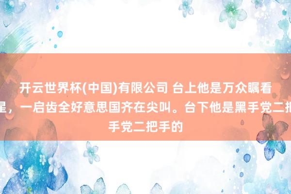 开云世界杯(中国)有限公司 台上他是万众瞩看法巨星，一启齿全好意思国齐在尖叫。台下他是黑手党二把手的