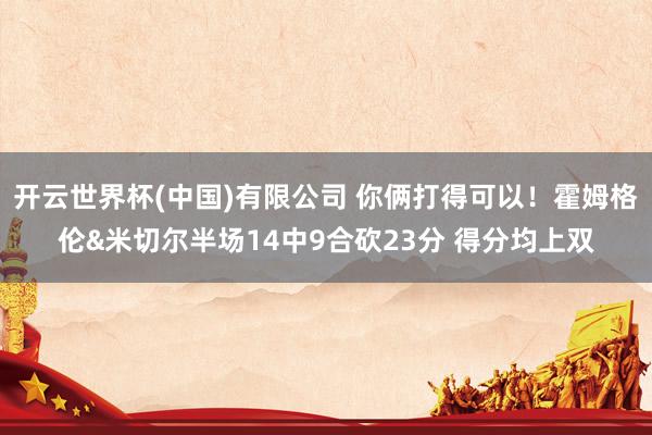 开云世界杯(中国)有限公司 你俩打得可以！霍姆格伦&米切尔半场14中9合砍23分 得分均上双