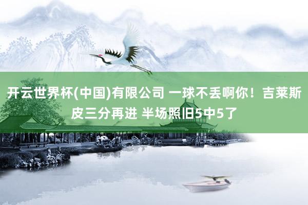 开云世界杯(中国)有限公司 一球不丢啊你！吉莱斯皮三分再进 半场照旧5中5了
