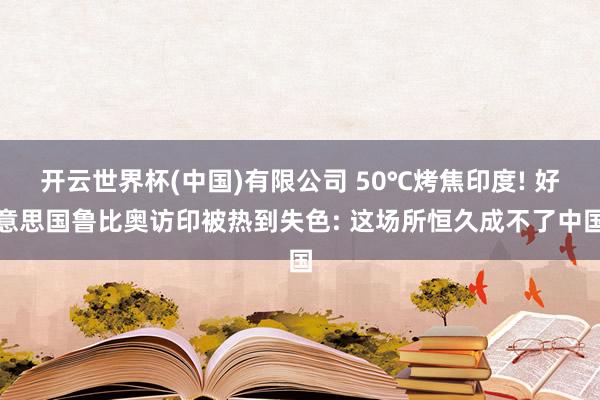 开云世界杯(中国)有限公司 50℃烤焦印度! 好意思国鲁比奥访印被热到失色: 这场所恒久成不了中国