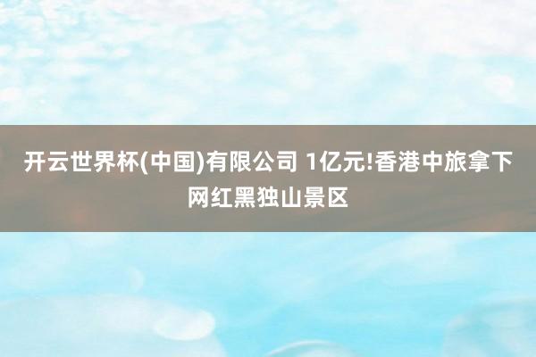 开云世界杯(中国)有限公司 1亿元!香港中旅拿下网红黑独山景区