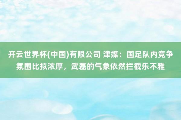 开云世界杯(中国)有限公司 津媒：国足队内竞争氛围比拟浓厚，武磊的气象依然拦截乐不雅