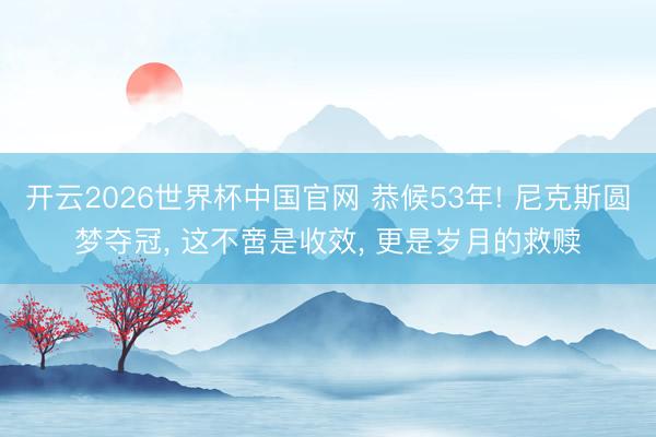 开云2026世界杯中国官网 恭候53年! 尼克斯圆梦夺冠， 这不啻是收效， 更是岁月的救赎