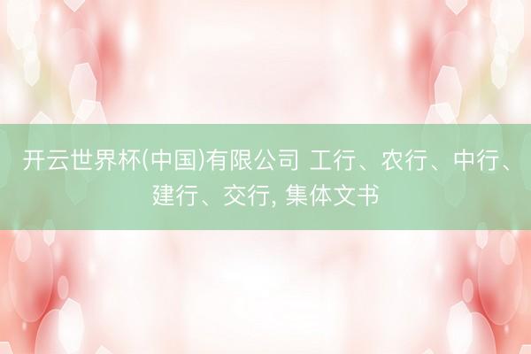 开云世界杯(中国)有限公司 工行、农行、中行、建行、交行, 集体文书